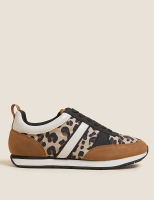 

Womens M&S Collection Retro-Schnürturnschuhe - Brown Mix, Brown Mix