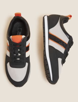 

Womens M&S Collection The Retro Lace-Up Trainers - Black Mix, Black Mix