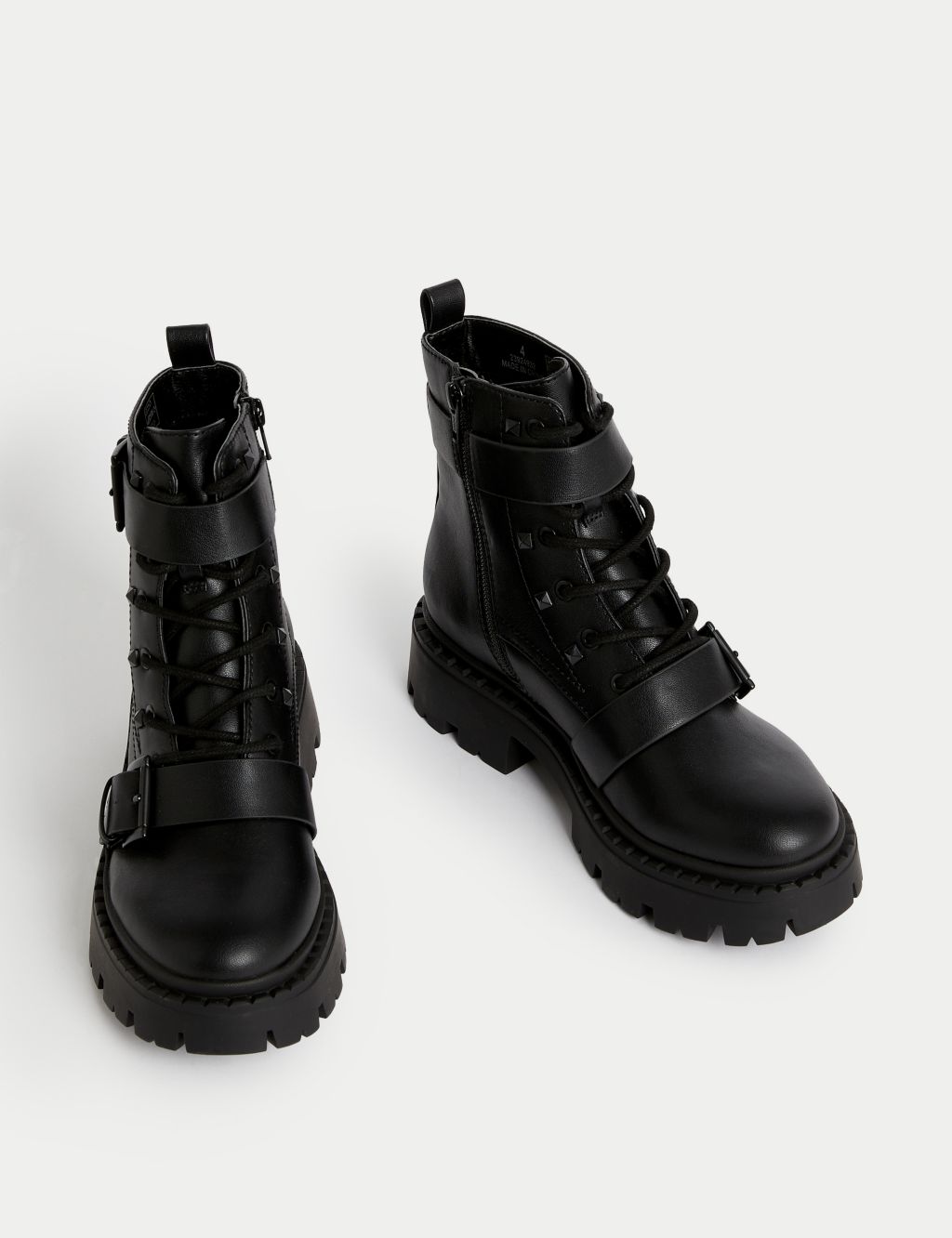 Chunky Buckle Flatform Ankle Boots image 2