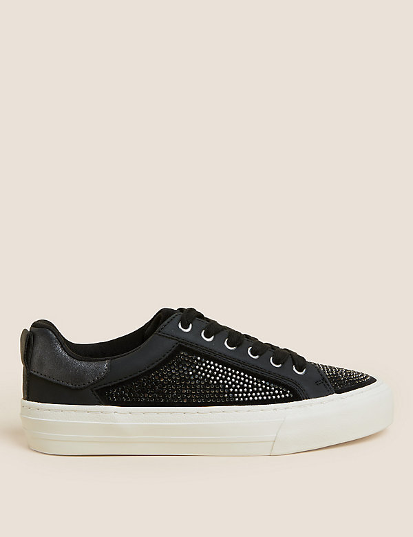 Sparkle Lace Up Trainers - HR