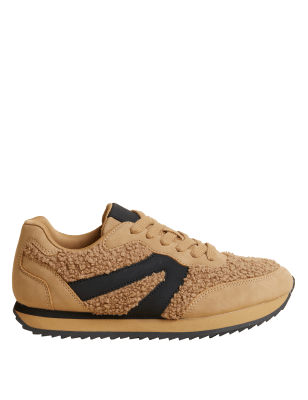 

Womens M&S Collection Lace Up Trainers - Beige Mix, Beige Mix