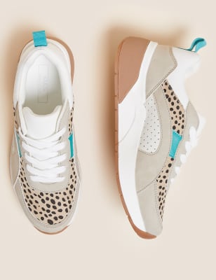 

M&S Collection Zapatillas deportivas gruesas con cordonesWomens - Beige Mix, Beige Mix