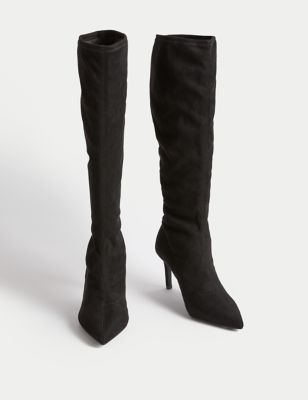 Stiletto Heel Pointed Knee High Boots