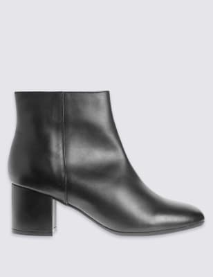 Wide Fit Leather Ankle Boots with Footglove™, Footglove™