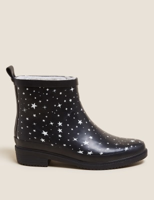

M&S Collection Botas de agua con forro imitación de pielWomens - Black Mix, Black Mix