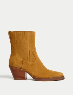 Marks and spencer leather ankle outlet boots