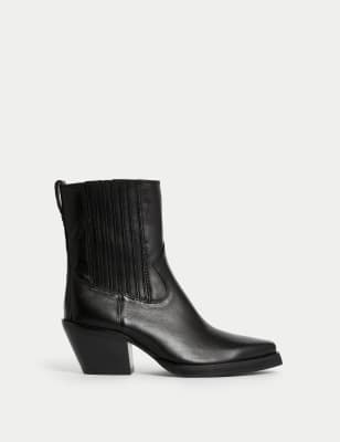 M&s black patent sales boots