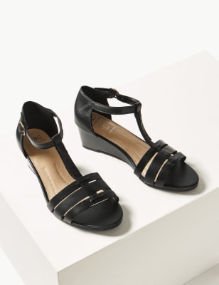 m&s ladies wedge sandals