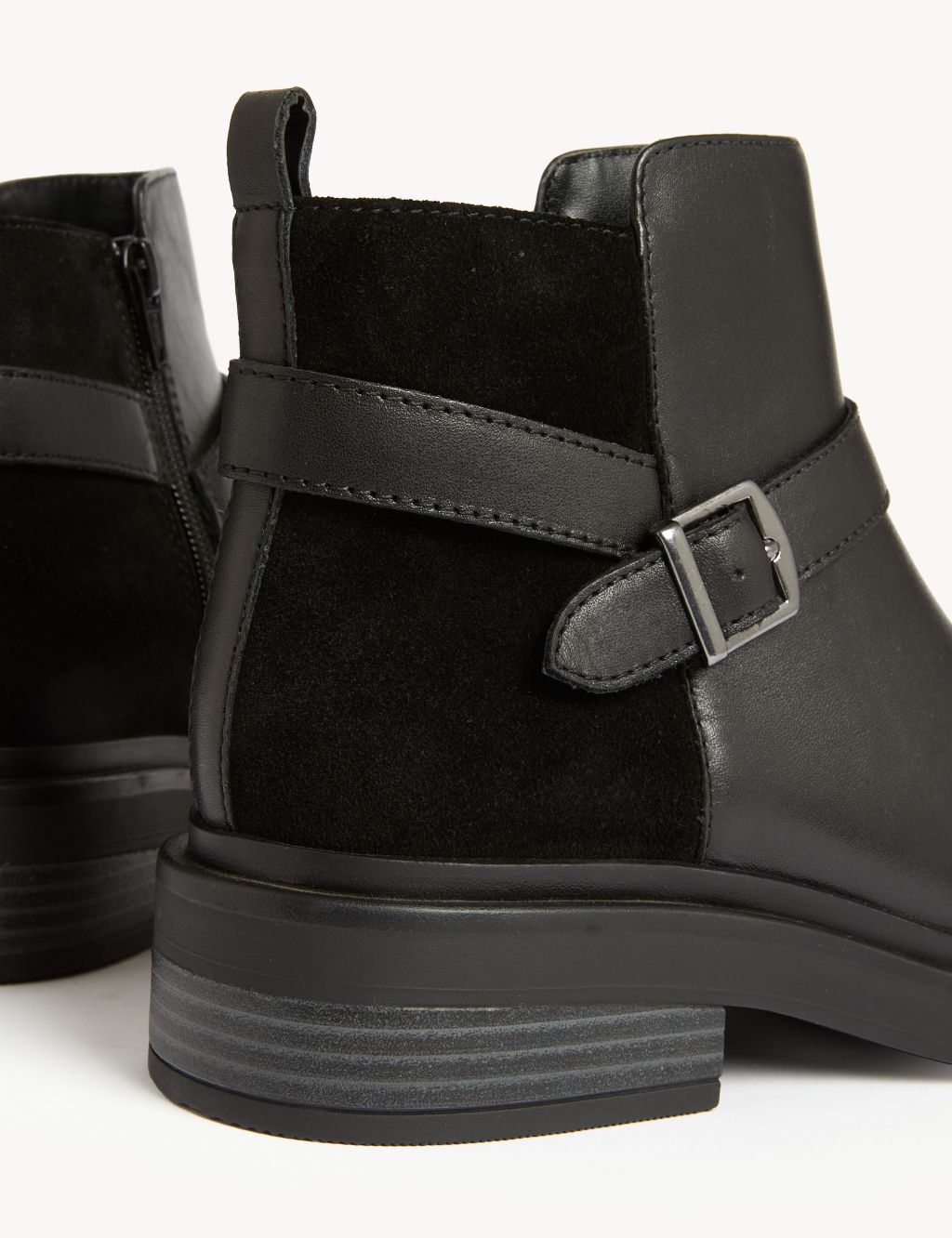 Wide Fit Leather Buckle Ankle Boots image 3