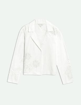 Pure Cotton Cut-Out Jacket