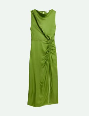 Satin Ruched-Detail Maxi Dress 5 of 6