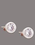 Sterling Silver Floating Stone Diamanté Stud Earrings