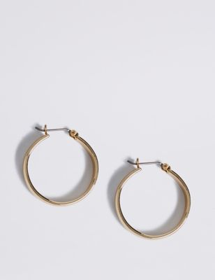 Gold Plated Simple Hoop Earrings | M&S Collection | M&S