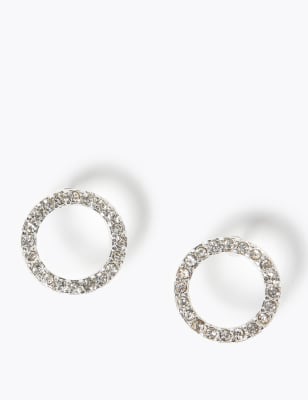 circle stud earrings