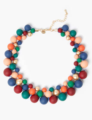 Halsketting met veelkleurige bol