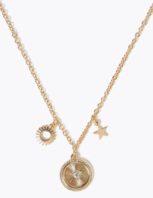 Ketting met goudkleurige zon en ster