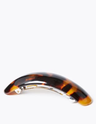 Barrette arrondie en r&eacute;sine