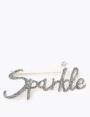 Broche effet &eacute;tincelant