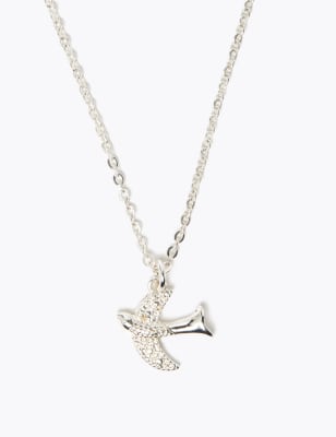 Collier &agrave; pendentif oiseau