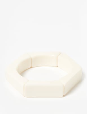 Stretcharmband met zeshoekig motief