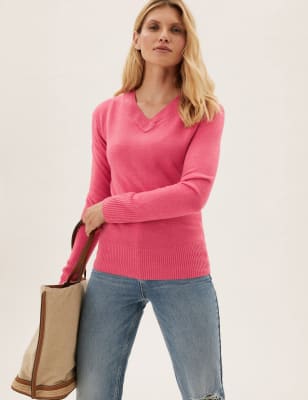 

Womens M&S Collection Supersoft V-Neck Jumper - Dusky Rose, Dusky Rose