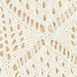 Cotton Blend Diamond Stitch Jumper - ivory