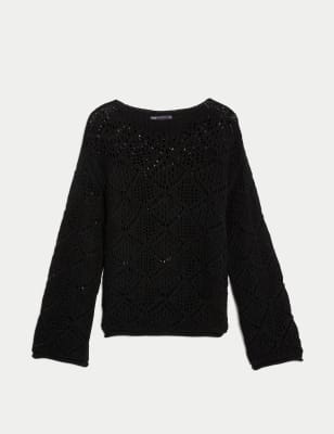 M&s black clearance cashmere jumper