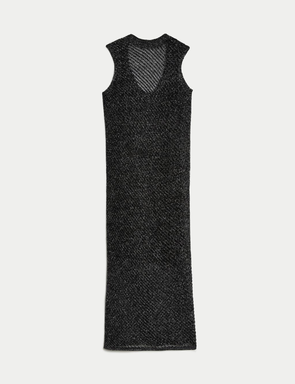 Cotton Rich Metallic Knitted Midi Dress image 2