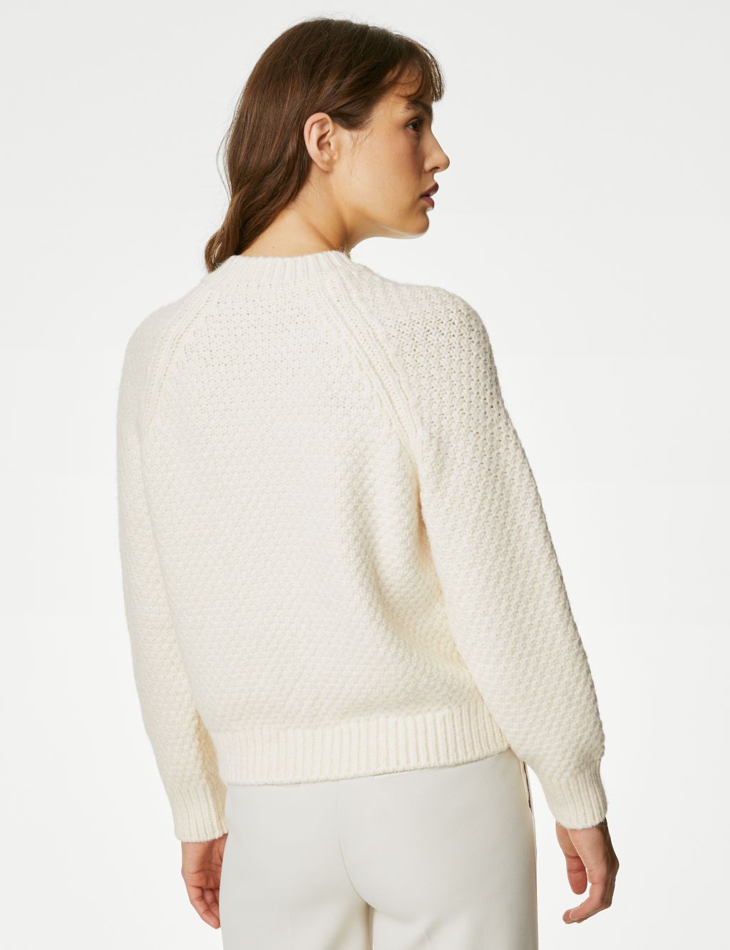 Cable Knit Crew Neck Jumper image 4