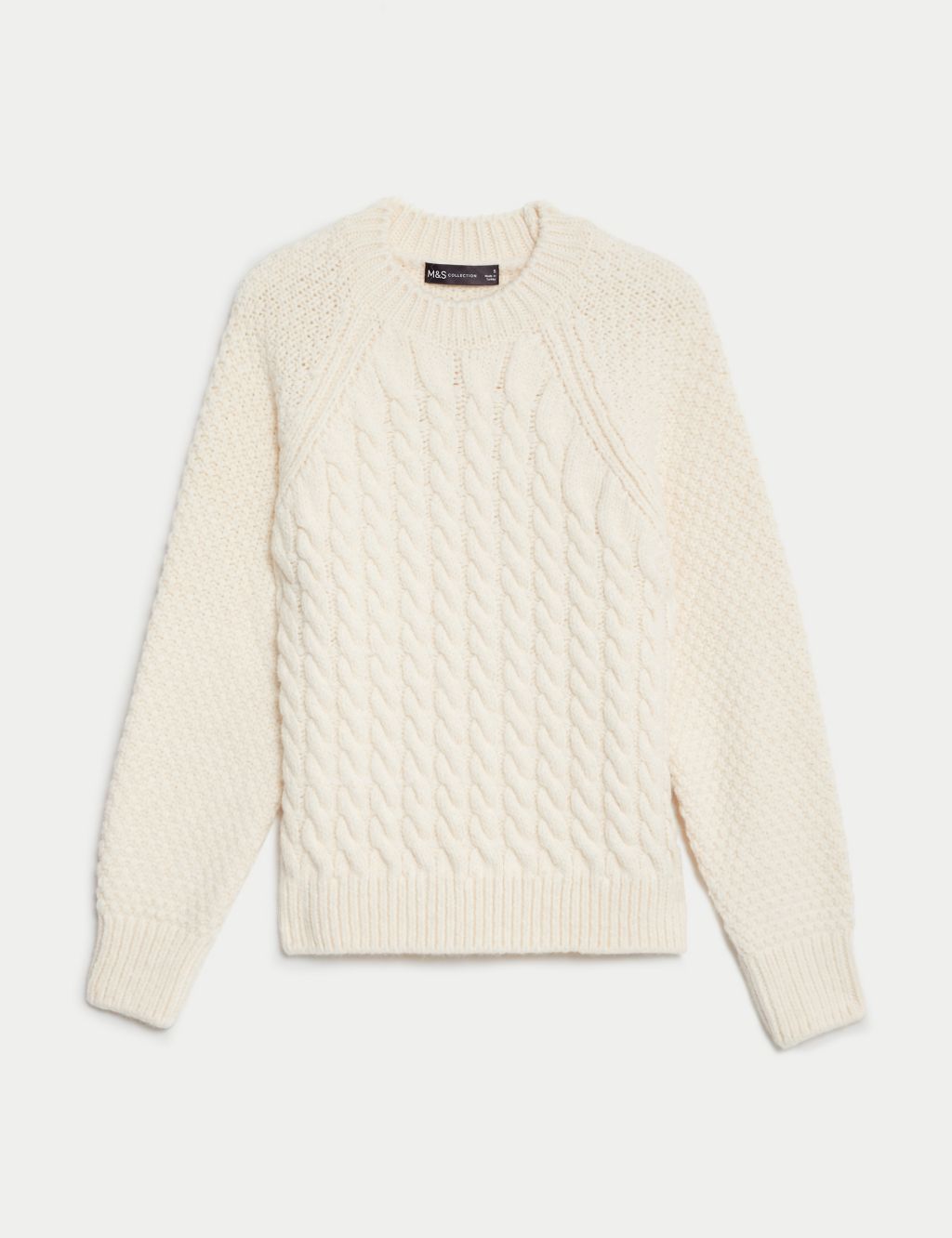 Cable Knit Crew Neck Jumper image 2
