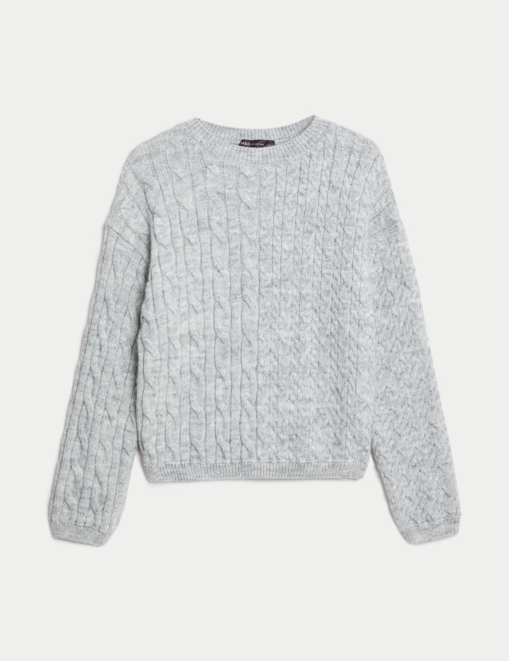 Cable Knit Crew Neck Jumper image 2