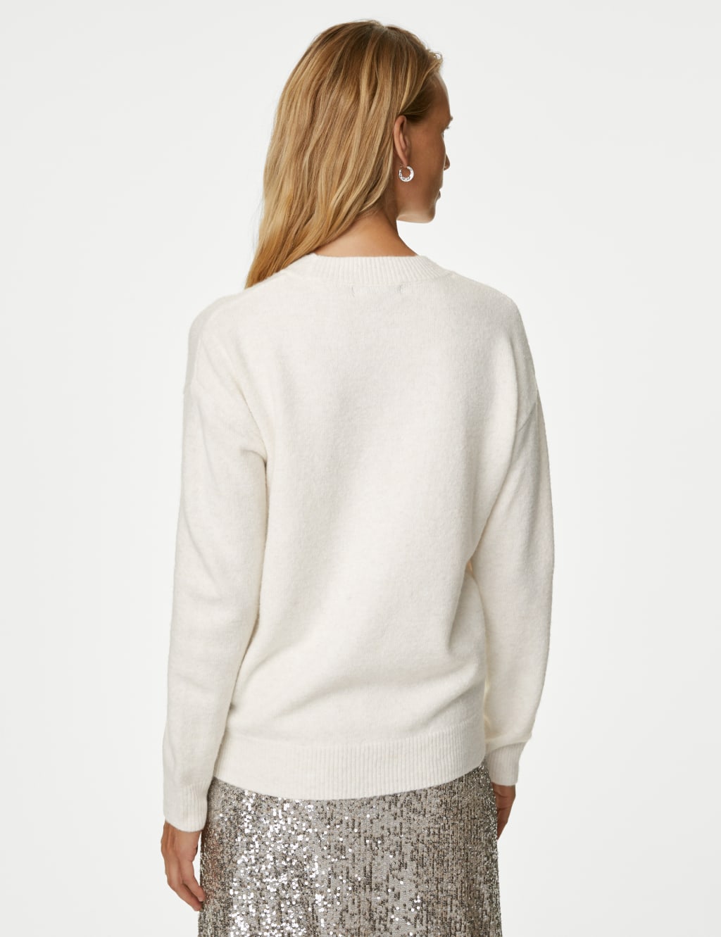Sequin Slogan Crew Neck Jumper image 5