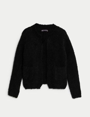Textured Edge to Edge Knitted Jacket