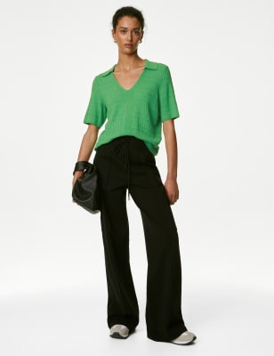

Womens M&S Collection Textured Collared Knitted Top - Acid Green, Acid Green