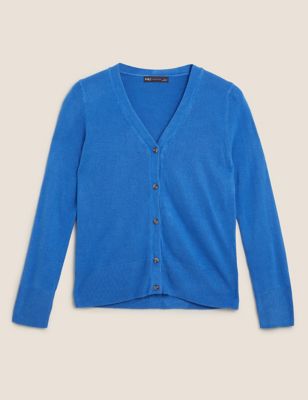 Supersoft V-Neck Button Front Cardigan | M&S Collection | M&S