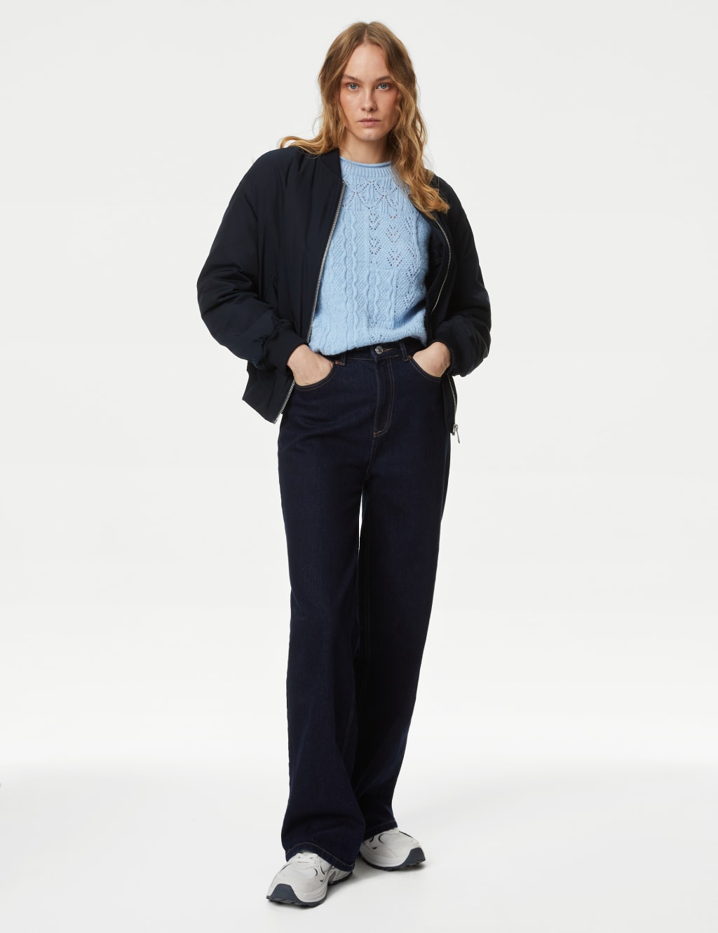 Pointelle Crew Neck Jumper image 3