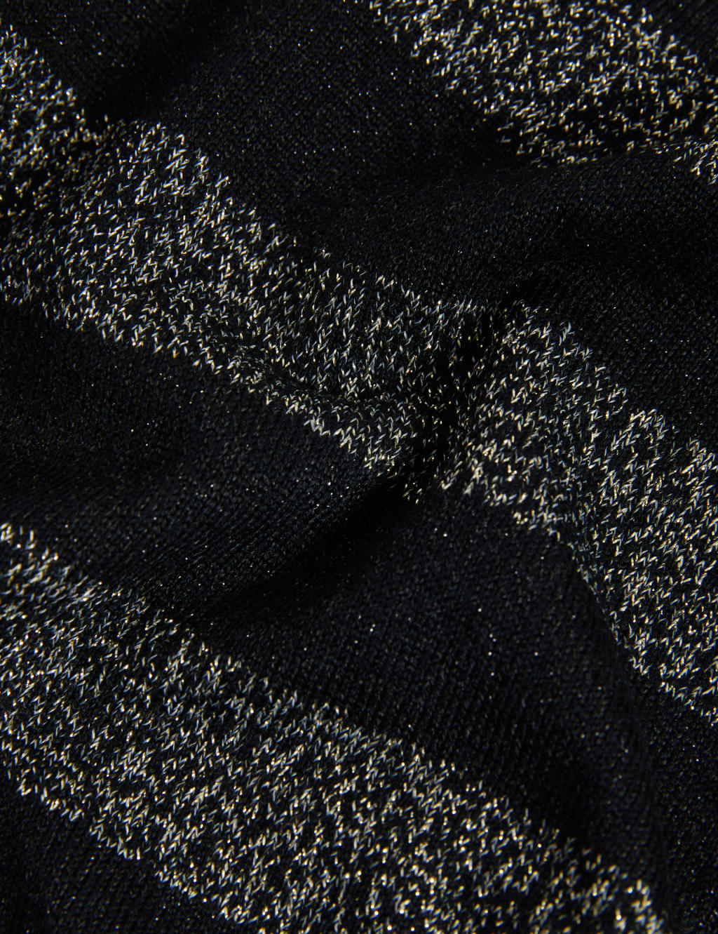 Striped Sparkly Collared Knitted Top image 6