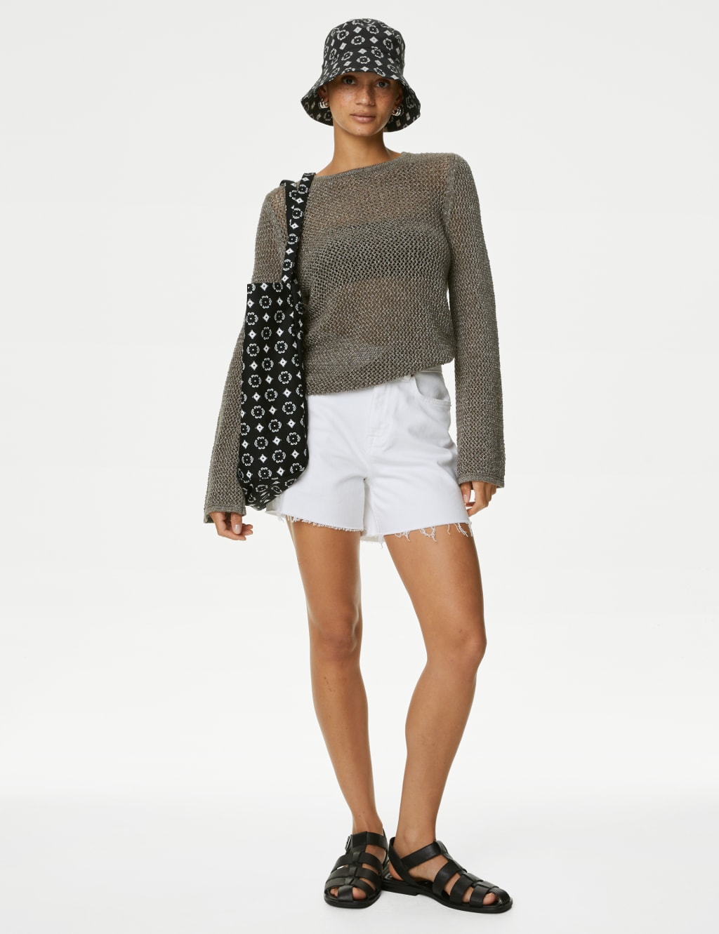 Cotton Blend Sparkly Textured Jumper image 1