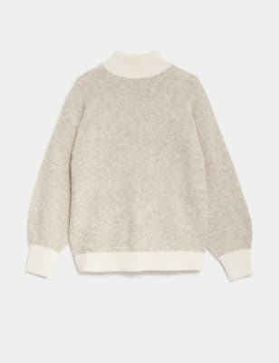 Textured Funnel Neck Jumper