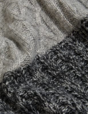 

M&S Collection Jersey de punto trenzado con tejido reciclado en varios tonosWomens - Grey Mix, Grey Mix
