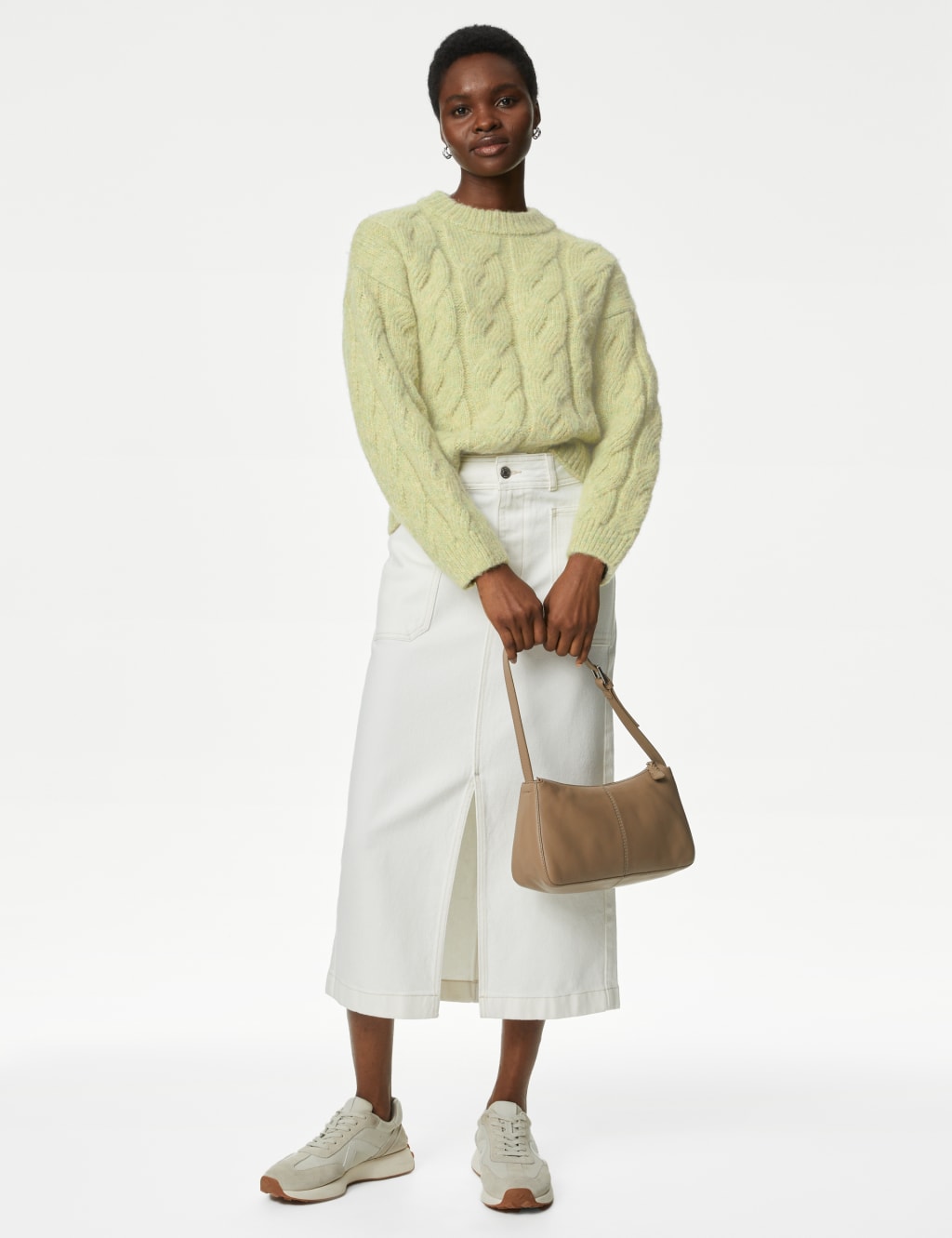 Cable Knit Crew Neck Jumper image 3