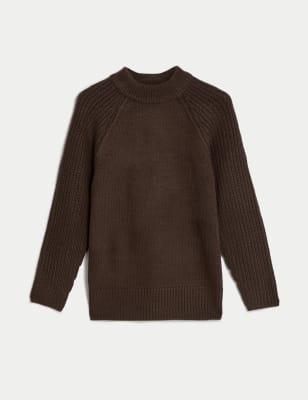 Ribbed Crew Neck Jumper