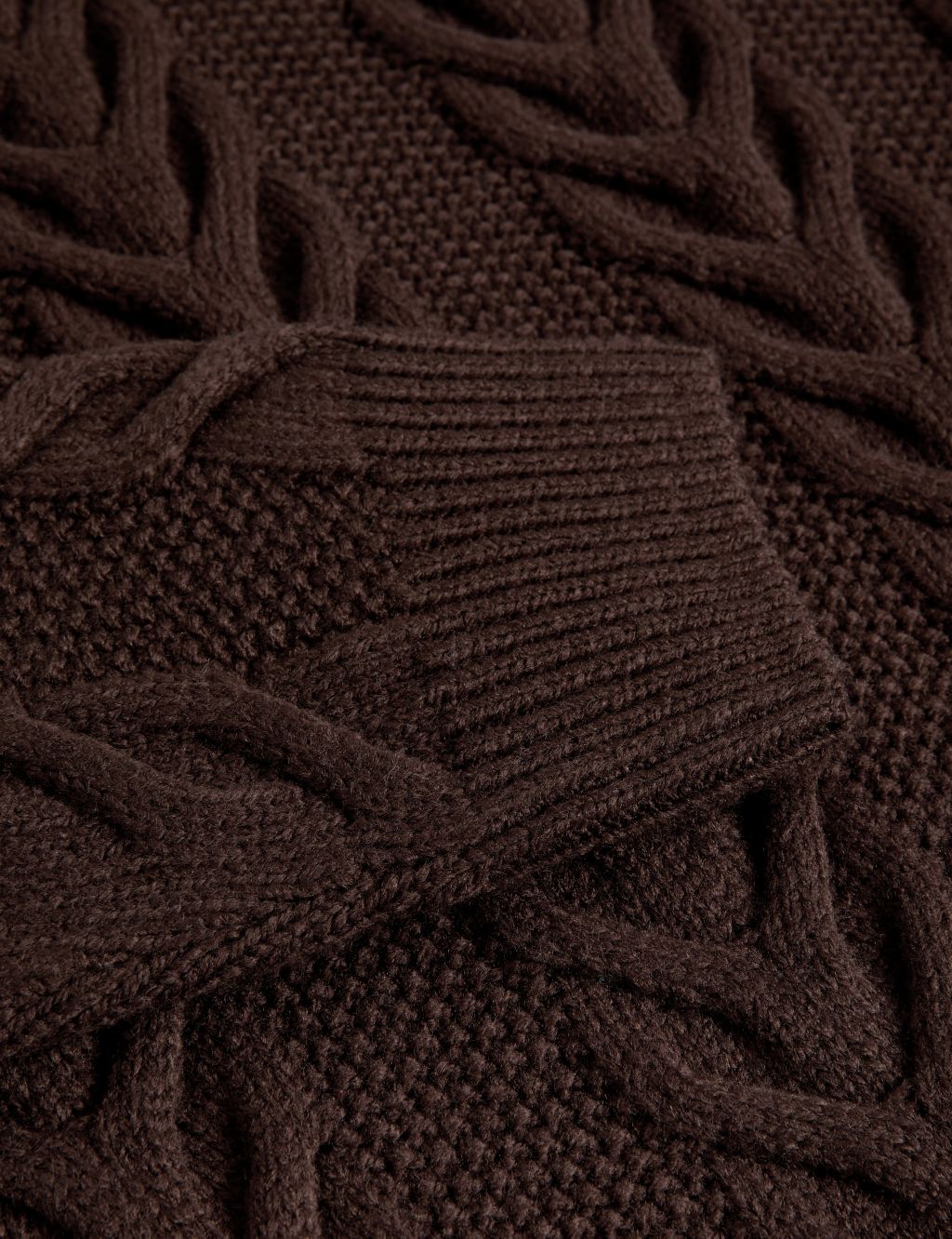 Recycled Blend Cable Knit Roll Neck Jumper image 7