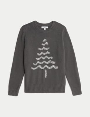 Metallic Crew Neck Christmas Jumper 1 of 6