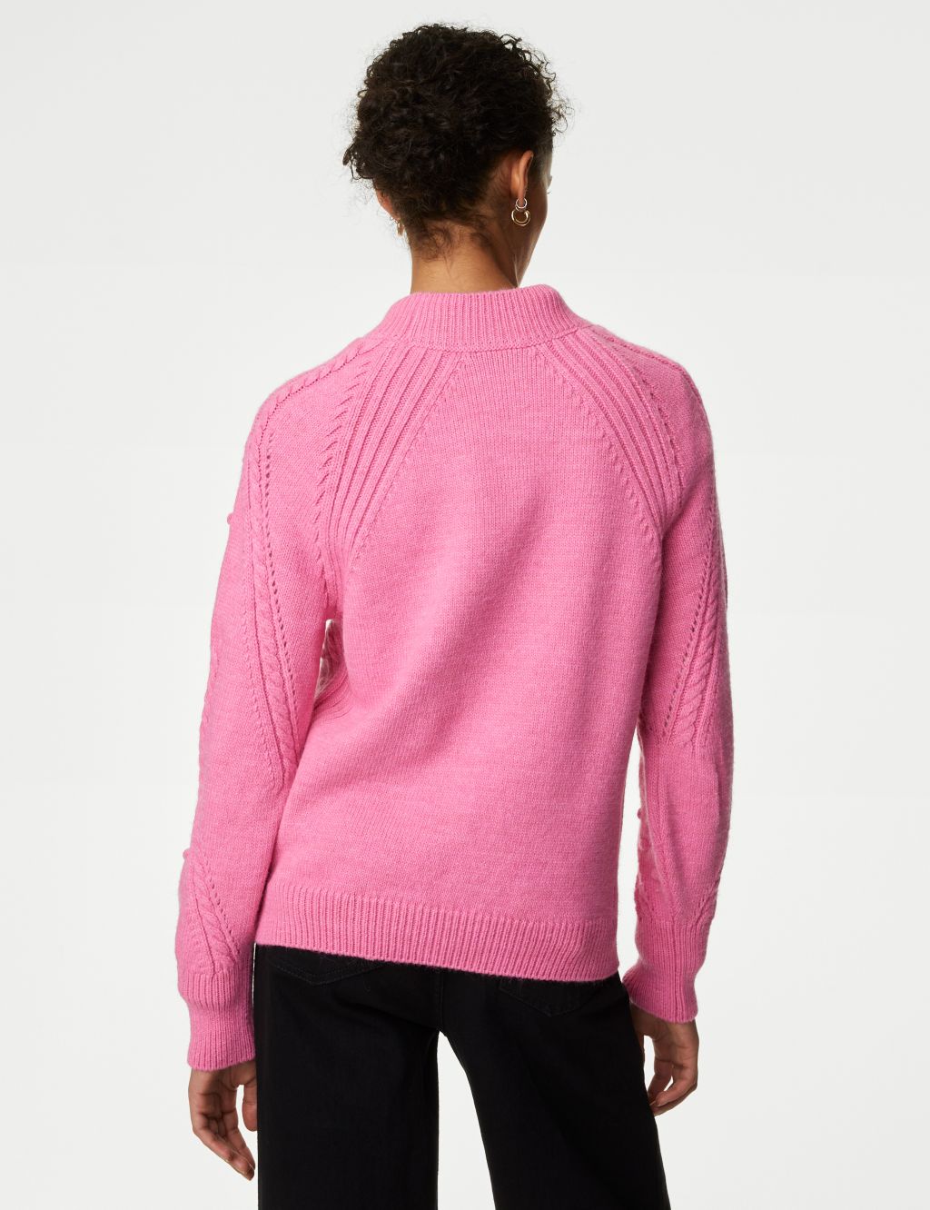 Cable Knit Crew Neck Jumper image 5