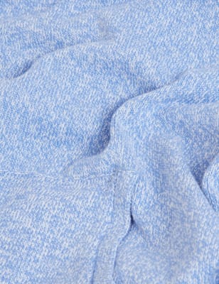 

Womens M&S Collection Bequemer Hoodie mit hohem Baumwollanteil und Strukturmuster - Fresh Blue, Fresh Blue