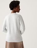 Sequin Star Crew Neck Relaxed Jumper