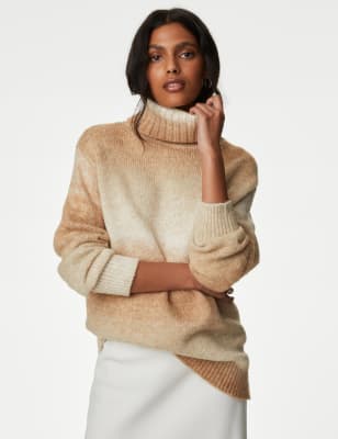 

Womens M&S Collection Recycled Blend Ombre Jumper with Wool - Neutral, Neutral