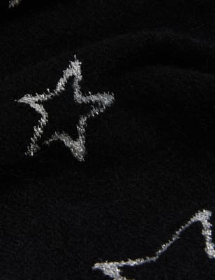 

Womens M&S Collection Pullover mit Rundhalsausschnitt und Glitzersternen - Black Mix, Black Mix