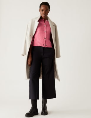 

Womens M&S Collection Recycled Blend Cable Knit Cardigan - Bright Pink, Bright Pink